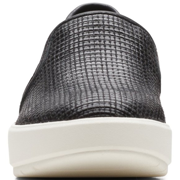 Clarks  Black Combi Layton Petal Leather Sneaker - Women 7 - Picture 4 of 7